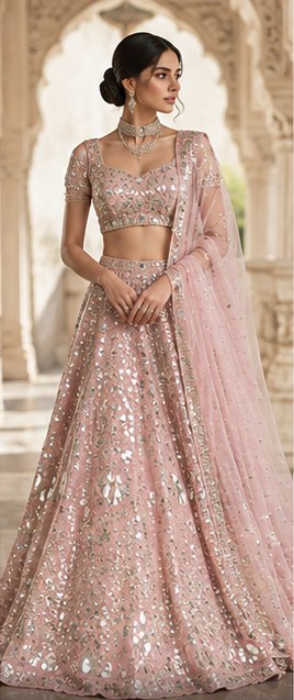 Pastel Mirror Lehenga